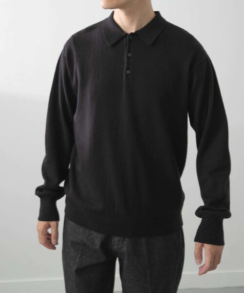 ITEMS URBANRESEARCH（アイテムズ アーバンリサーチ）の「カシミヤ×コットンポロセーター（ニット/セーター・メンズ・GRY/BRD/MOC/BLK・M/L）」の12枚目の写真