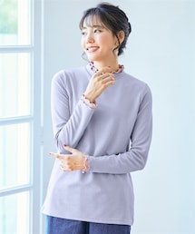 nissen | <大きいサイズ>配色メロウプチハイカットソートップス(Tシャツ/カットソー)