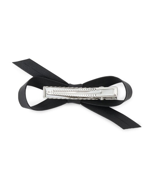 VIS（ビス）の「【2個SET】メタリックリボンへアピン（ヘアピン・レディース・ブラック/シルバー・F）」の14枚目の写真