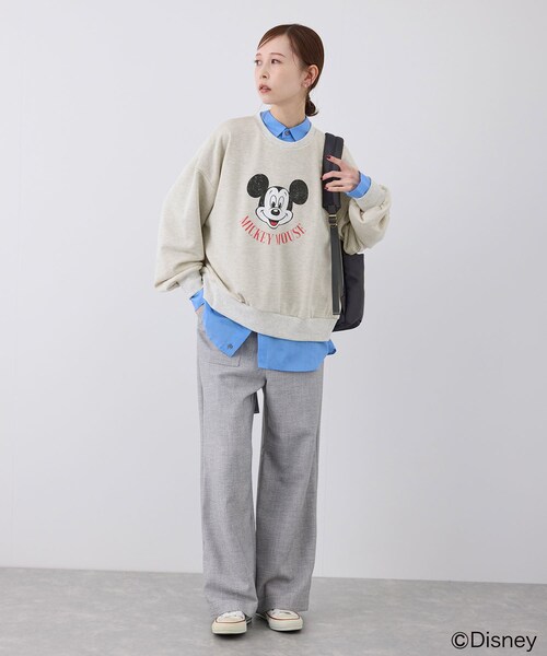 ROPE' PICNIC（ロペピクニック）の「MICKEY MOUSE/プリントスウェット（スウェット・レディース・キナリ/グリーン・38）」の5枚目の写真