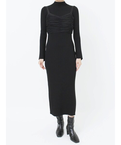 LAGUNAMOON（ラグナムーン）の「チュールビスチェセットニットワンピース（ワンピース・レディース・ブラック/アイボリー/アイスブルー・S/M）」の20枚目の写真