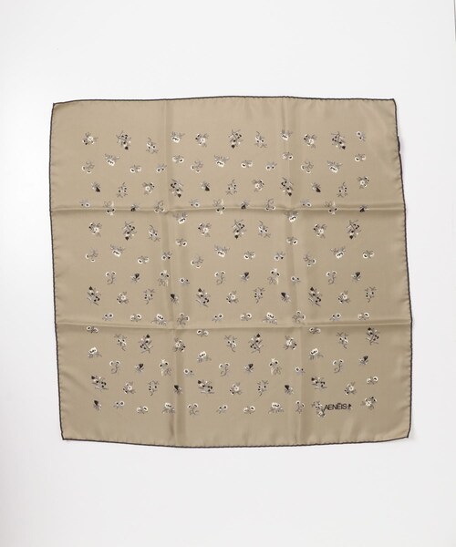 かぐれ（カグレ）の「AENEIS　FLORAL DUST SILK SCARF（バンダナ/スカーフ・レディース・SABBIA/SEPIA・0）」の9枚目の写真