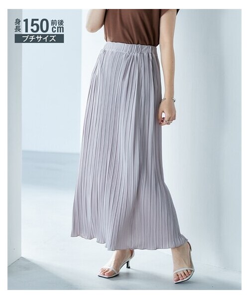 【新品未使用】IRISHMANプリーツスカート ライトグレー IRISHMAN スカート 「REFLECT」original one tuck skirt / 光る