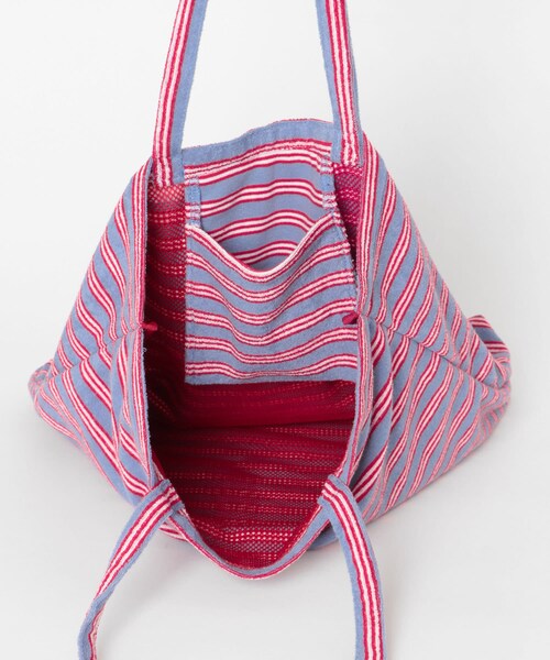 URBAN RESEARCH Sonny Label（アーバンリサーチサニーレーベル）の「パイルボーダービッグトート（トートバッグ・レディース・チャコール/グリーン/ブルー・One）」の22枚目の写真