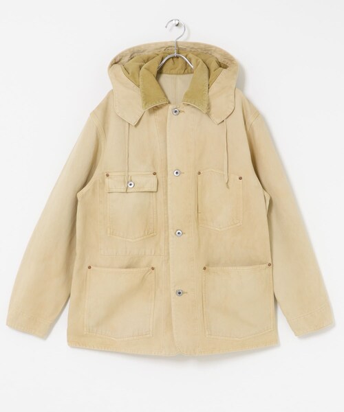 URBAN RESEARCH（アーバンリサーチ）の「A PRESSE　Vintage Silk Hemp Coverall Jacket（カバーオール・メンズ・BLACK/BEIGE・2/3）」の2枚目の写真