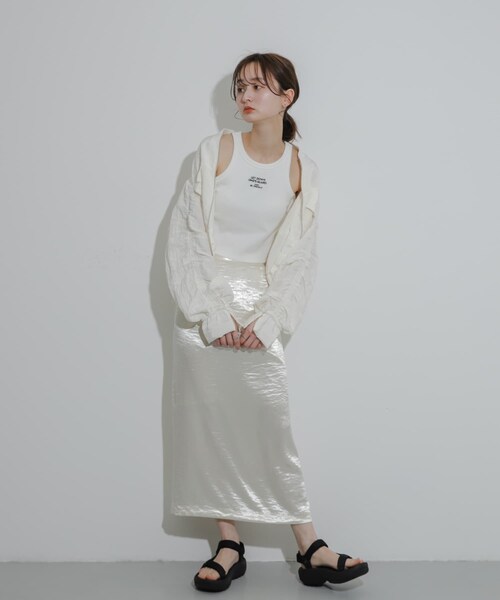 SENSE OF PLACE by URBAN RESEARCH(センスオブプレイスバイアーバンリサーチ)の「ドロストシャーリングシアーブルゾン(ブルゾン・レディース・ORANGE/IVORY/BLACK・one)」の11枚目の写真