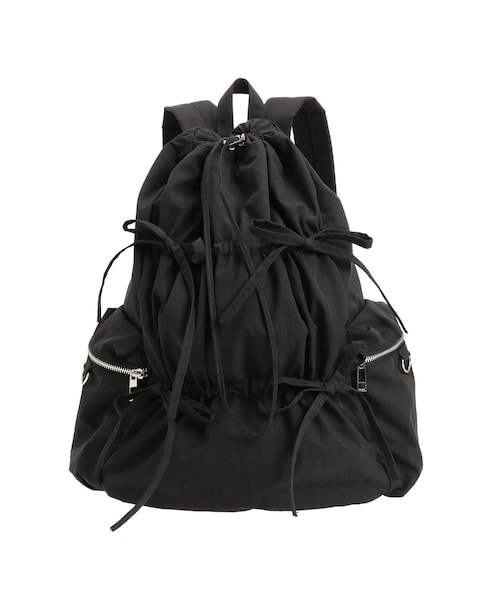 merry jenny（メリージェニー）の「gather ribbon back pack（バックパック/リュック・レディース・オフホワイト/ブラック/ピンク/ブルー/ベージュ・F）」の2枚目の写真