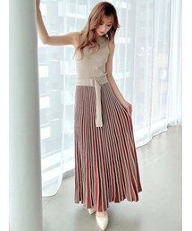 RESEXXY | 配色フレアアメスリニットワンピース(ワンピース)