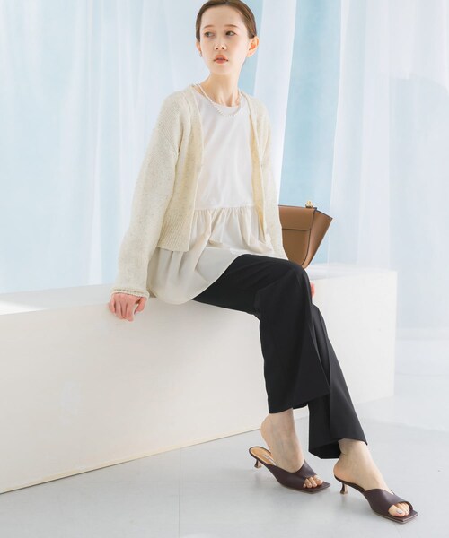 URBAN RESEARCH ROSSO（アーバンリサーチロッソ）の「ペプラムドッキングプルオーバー（Tシャツ/カットソー・レディース・IVORY/BLACK・FREE）」の8枚目の写真