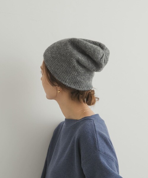 URBAN RESEARCH DOORS（アーバンリサーチドアーズ）の「リブ編みビーニー（ニットキャップ/ビーニー・レディース・BEIGE/CHARCOAL/BLACK・one）」の2枚目の写真