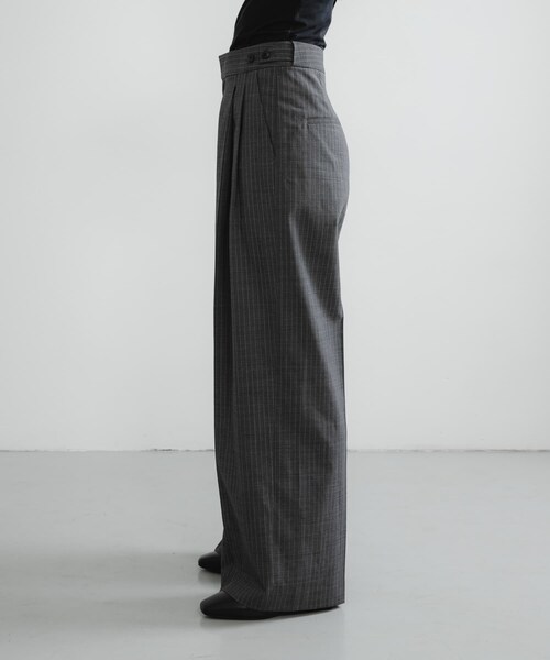 URBAN RESEARCH（アーバンリサーチ）の「ウールブレンドワイドストレートパンツ（その他パンツ・レディース・GRY STRIPE/BLACK・36/38/40）」の14枚目の写真