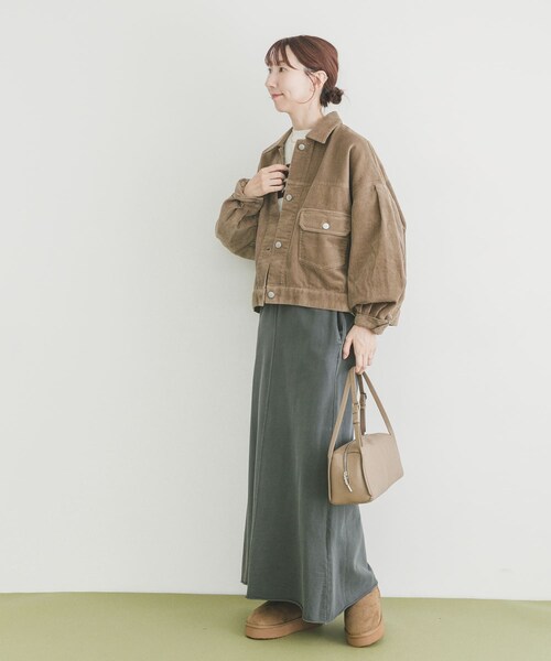 ITEMS URBANRESEARCH（アイテムズ アーバンリサーチ）の「コーデュロイジャケット（テーラードジャケット・レディース・BLK/BEG/CHERRY・FREE）」の21枚目の写真