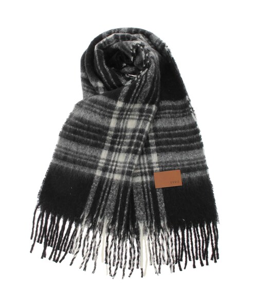 EVRIS（エヴリス）の「シャギーソフトマフラー（マフラー・レディース・ホワイト/ブラック/マスタード/ブルー・F）」の12枚目の写真