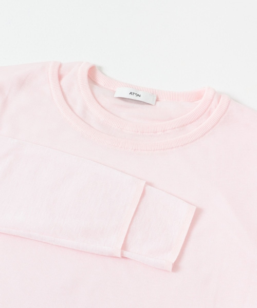 URBAN RESEARCH(アーバンリサーチ)の「ATON CIRCULER RIB CREW LAYERED(ニット/セーター・レディース・PINK/CHA GRAY・2)」の12枚目の写真