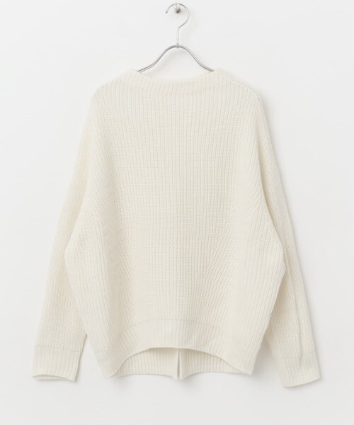 URBAN RESEARCH ROSSO（アーバンリサーチロッソ）の「ボートネックバックスリット畦ニット（ニット/セーター・レディース・OFF WHITE/LEMON/MINT/D/NAVY・FREE）」の19枚目の写真