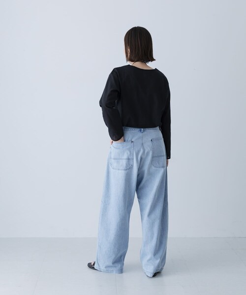 かぐれ（カグレ）の「ordinary fits　BELL PANTS（デニムパンツ・レディース・BLEACH・28/30）」の7枚目の写真