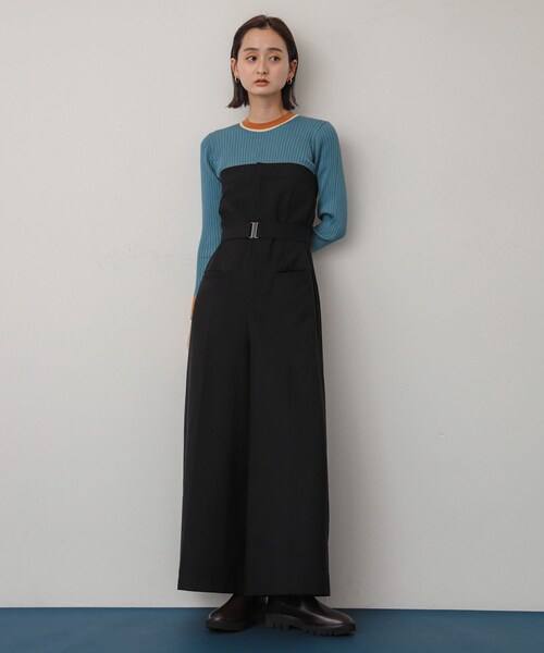 SENSE OF PLACE by URBAN RESEARCH（センスオブプレイスバイアーバンリサーチ）の「ベアオールインワン（サロペット/オーバーオール・レディース・BLACK/GRAY/BEIGE・S/M）」の6枚目の写真