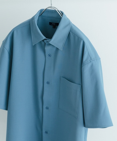 ITEMS URBANRESEARCH（アイテムズ アーバンリサーチ）の「ドライタッチ レギュラーカラー 半袖シャツ（シャツ/ブラウス・メンズ・IVO/MNT/BLU/CHA・M/L）」の4枚目の写真