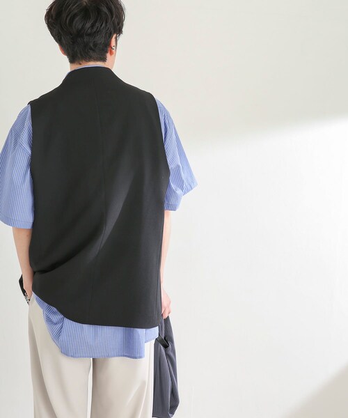 SENSE OF PLACE by URBAN RESEARCH(センスオブプレイスバイアーバンリサーチ)の「ダブルテーラードベスト(ベスト・メンズ・BLACK/GREEN/L.KHAKI/BLUE/OLIVE・M/L)」の7枚目の写真