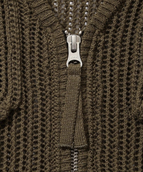 ADAM ET ROPE'（アダムエロペ）の「【YESEYESEE/イエスアイシー】KNITTED UTILITY VEST（ベスト・メンズ・ブラック/カーキ・L/M）」の11枚目の写真