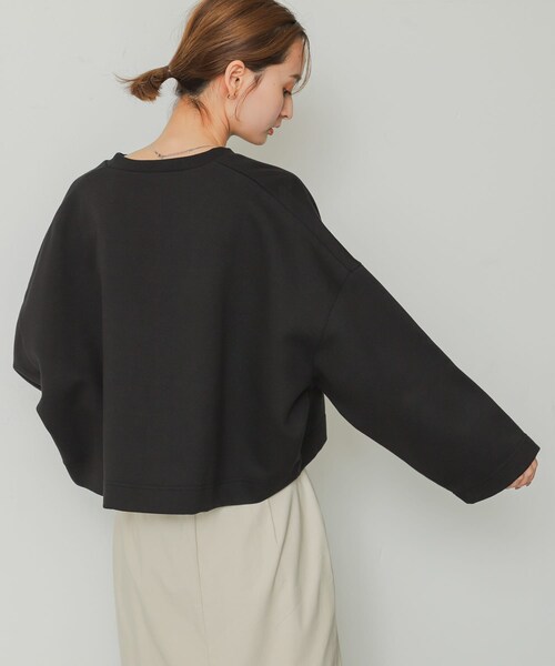 SENSE OF PLACE by URBAN RESEARCH(センスオブプレイスバイアーバンリサーチ)の「Vネッククロップドトップ(Tシャツ/カットソー・レディース・IVORY/PURPLE/BLACK・one)」の21枚目の写真