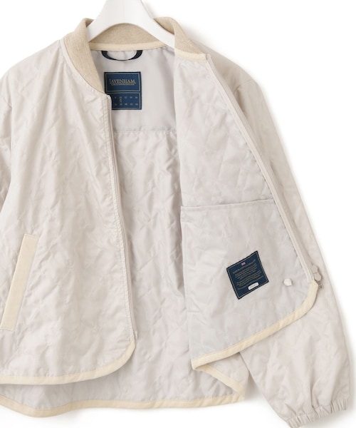 ADAM ET ROPE'(アダムエロペ)の「【LAVENHAM(ラベンハム)】UNWADDED BOMBER JACKET WOMENS(その他アウター・レディース・ブラック/ホワイト・10)」の11枚目の写真