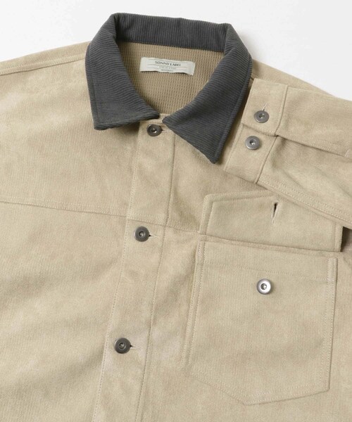 URBAN RESEARCH Sonny Label（アーバンリサーチサニーレーベル）の「襟切替スウェードタッチジャケット（ブルゾン・メンズ・チャコール/ブラウン/グレージュ・M/L）」の16枚目の写真
