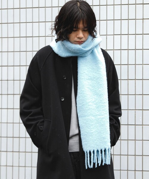 URBAN RESEARCH DOORS(アーバンリサーチドアーズ)の「ボリュームマフラー(マフラー・メンズ・CHARCOAL/L.BLUE・-)」の12枚目の写真