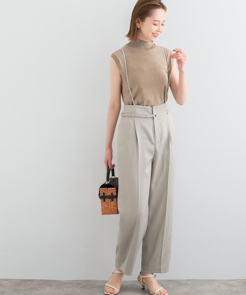 URBAN RESEARCH ROSSO（アーバンリサーチロッソ）の「マルチWAYリネンライクワイドパンツ（その他パンツ・レディース・GREEN/NUTS/CHARCOAL・36/38）」の2枚目の写真