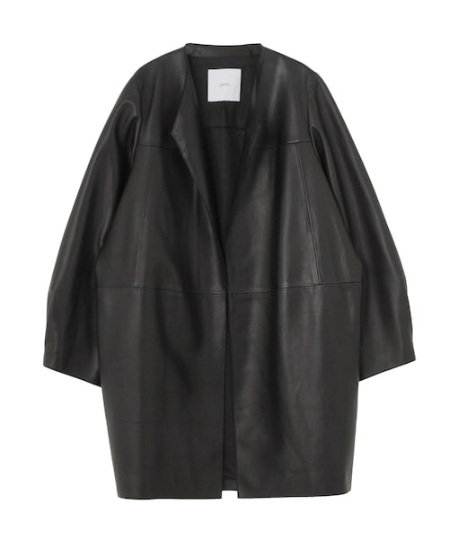 UN3D.(アンスリード)の「LAMB LEATHER COCOON COAT(その他アウター・レディース・ブラック・36/38)」の4枚目の写真