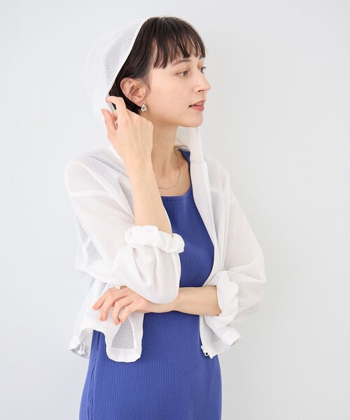 ROPE' PICNIC(ロペピクニック)の「絡み織フーディージップブルゾン(ブルゾン・レディース・ブラック/オフホワイト・F)」の22枚目の写真