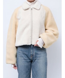 Ungrid | ボアバイカラーブルゾン(ブルゾン)