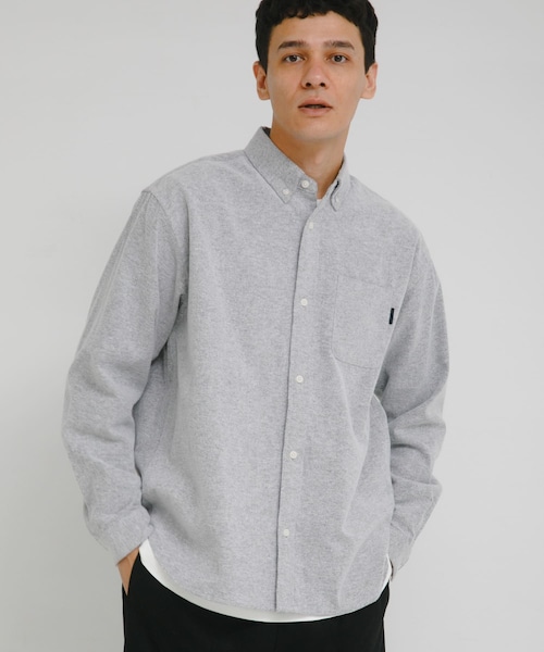 URBAN RESEARCH Sonny Label（アーバンリサーチサニーレーベル）の「シャギーオックスボタンダウンシャツ（シャツ/ブラウス・メンズ・オフ/グレー/ネイビー/グレーチェック・M/L/XL）」の6枚目の写真
