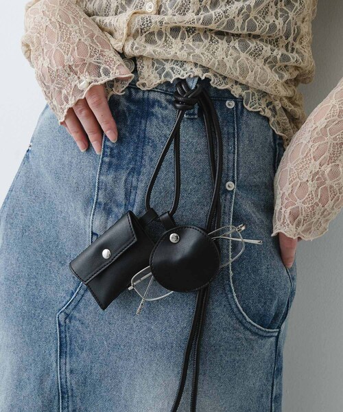 SENSE OF PLACE by URBAN RESEARCH（センスオブプレイスバイアーバンリサーチ）の「コンビカラーポーチツキベルト（ベルト・レディース・BLACK/BRN×BLU/GRE×YEL・One）」の6枚目の写真