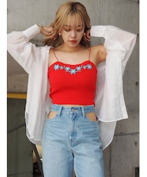 EVRIS | オーバーカラーシアーシャツ(シャツ/ブラウス)