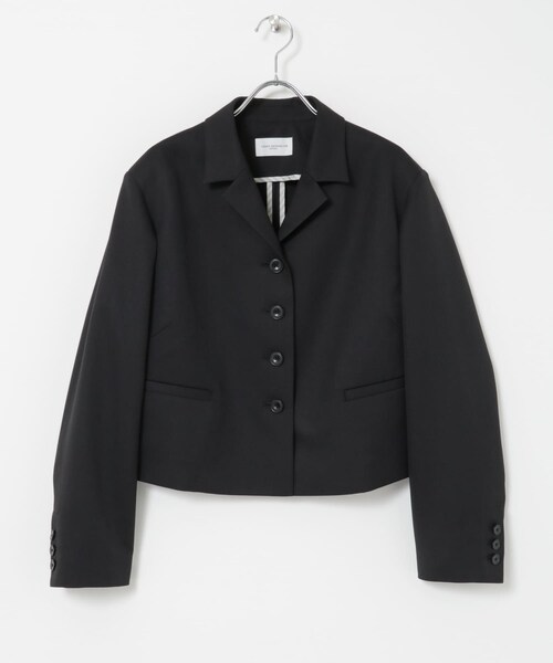 URBAN RESEARCH（アーバンリサーチ）の「new basic　ボックスショートジャケット（テーラードジャケット・レディース・BLACK/L.BEIGE・FREE）」の14枚目の写真