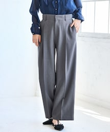 VIS | 【美easy】ウーリッシュワンタックワイドパンツ【セットアップ対応/洗える】(スラックス)