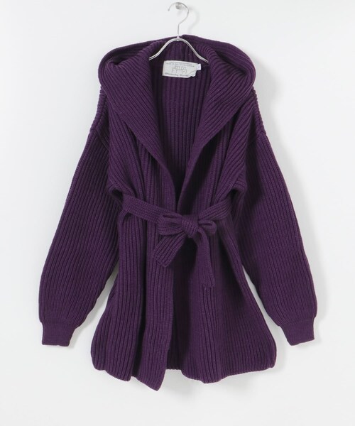 URBAN RESEARCH(アーバンリサーチ)の「『別注』OLDDERBY KNITWEAR×UR Open Front Hoodie(カーディガン/ボレロ・レディース・MUSGO/PURPURA/NIEBLA・FREE)」の12枚目の写真