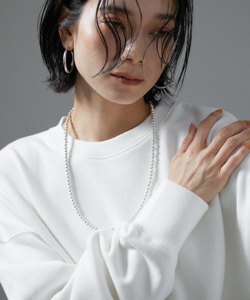 ADAM ET ROPE'(アダムエロペ)の「【J'aDoRe・店舗限定】【ERICKA NICOLAS BEGAY】ナバホパールネックレス5mm/60cm(ネックレス・レディース・シルバー・F)」の6枚目の写真