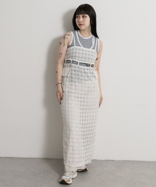 THE GOODLAND MARKET（ザグッドランドマーケット）の「&her　Layered Lace Onepiece（ワンピース・レディース・WHITE/BLACK・FREE）」の8枚目の写真