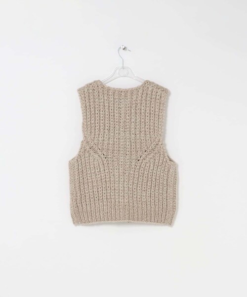 LAATO（ラート）の「hand knit vest（ベスト・レディース・クリーム/インク・FREE）」の7枚目の写真