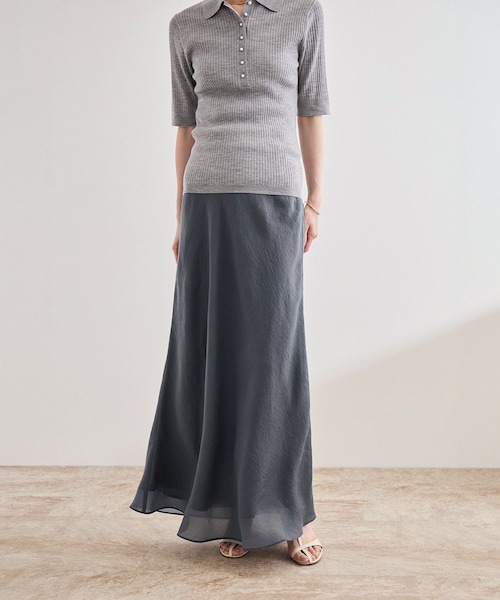 ROPE'(ロペ)の「シアーエアリー マーメイドスカート/セットアップ対応(スカート・レディース・ブラック/グレー・36/38)」の12枚目の写真