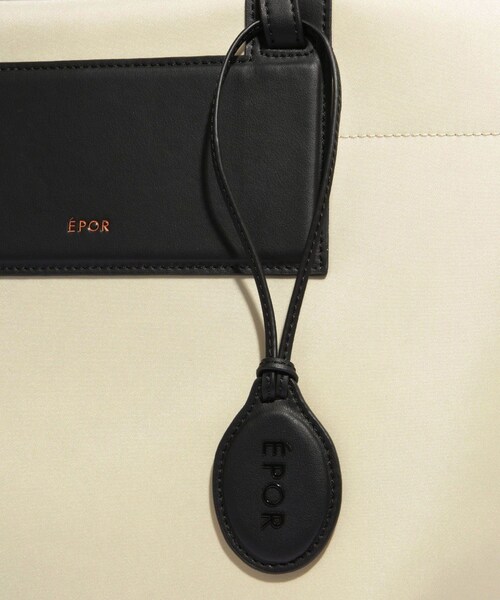 ROPE'（ロペ）の「【E'POR】【A4/PC対応・撥水加工・軽量】BOAT BAG Large（トートバッグ・レディース・ブラック/キナリ・F）」の14枚目の写真