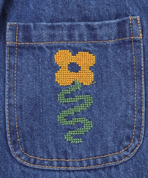 URBAN RESEARCH DOORS（アーバンリサーチドアーズ）の「『別注カラー』Solii+Sola　CROSS STITCH DENIM(KIDS)（その他パンツ・キッズ・別注BL×YE・4-5y/5-6y/6-7y/7-8y/8-9y）」の17枚目の写真