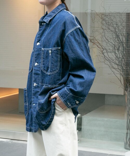 URBAN RESEARCH DOORS（アーバンリサーチドアーズ）の「FORK&SPOON　綿麻デニムカバーオール（カバーオール・レディース・BLACK/ONEWASH・1）」の20枚目の写真
