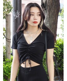 EVRIS | ドロストショートTEE(Tシャツ/カットソー)