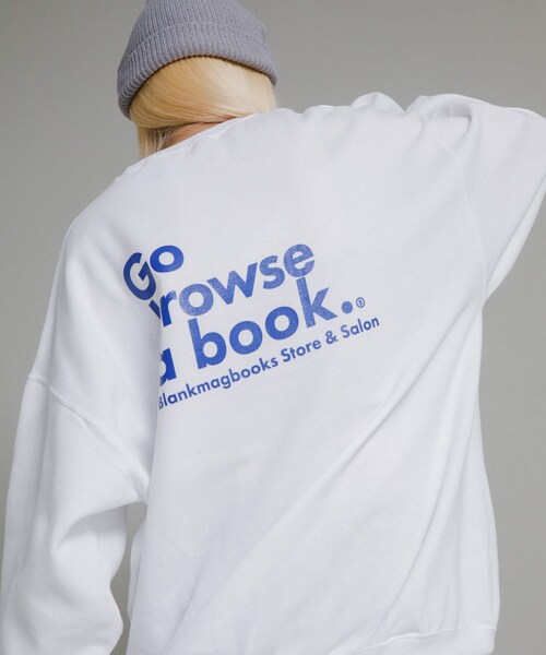 URBAN RESEARCH(アーバンリサーチ)の「BLANKMAG Go browse Crew(スウェット・メンズ・White/Black・M/L/XL)」の13枚目の写真