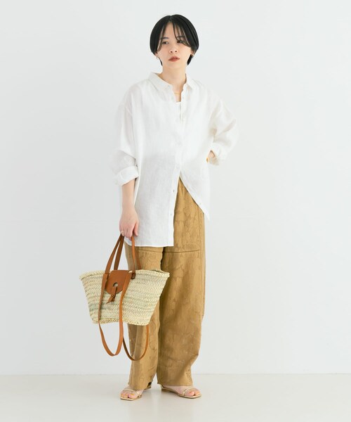 URBAN RESEARCH（アーバンリサーチ）の「『別注』KECH Le ESSENTIELS×UR　RAFFIALEATHER2WAYBAG（かごバッグ・レディース・Black/Brown・-）」の17枚目の写真