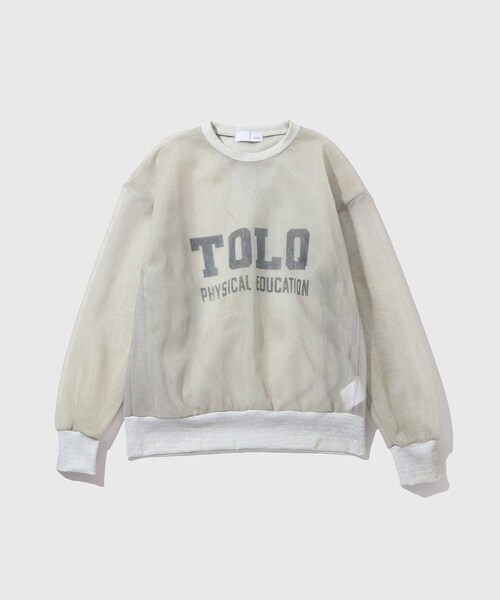ADAM ET ROPE'（アダムエロペ）の「【TOLQ/トルク】Skeleton Sweat Shirt（スウェット・メンズ・ライトグレー・2/3）」の3枚目の写真
