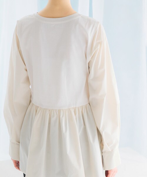 URBAN RESEARCH ROSSO（アーバンリサーチロッソ）の「ペプラムドッキングプルオーバー（Tシャツ/カットソー・レディース・IVORY/BLACK・FREE）」の15枚目の写真